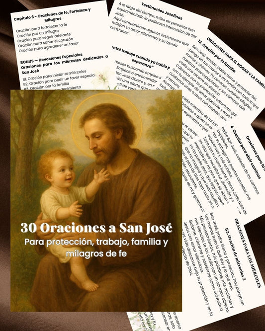 Libro Digital 30 Oraciones a San José: Devocionario para la Familia, Trabajo, Protección y Fe